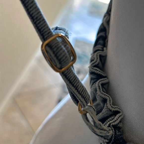 Ser.o.ya Revolve Sorrento Womens Medium Blue Denim Bra Bralette Adjustable NWT - Picture 3 of 7